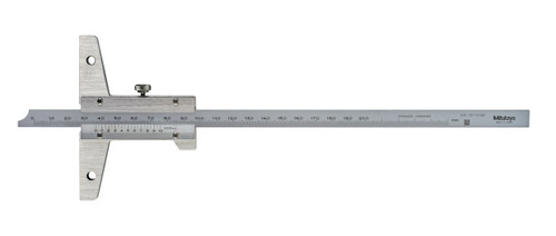 vernier depth gage, 0-200mm range, .05mm vernier reading, .05mm accuracy, 260g mass