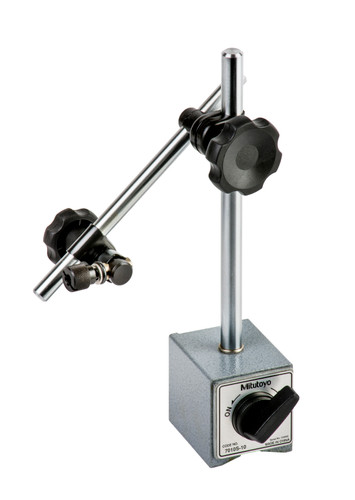 Magnetic Base, For Indicators, 3/8 in and 6/8mm Stem Hole Diameters, 6 In Rod and Clamp