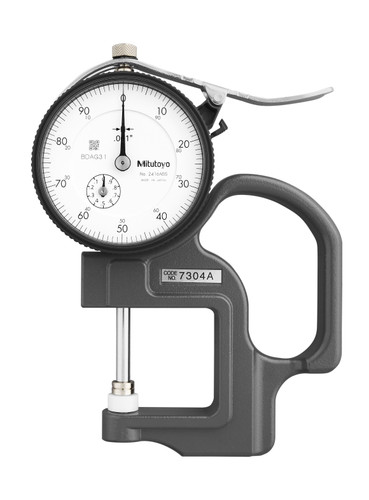 0-1 In, .001 In,  Dial Thickness Gage, Ceramic spindle/ anvil
