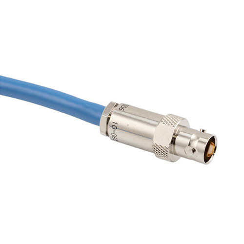 Lead Free 1553 TRB 3-Lug Jack to Blunt Cut Genderless Cable Assembly using 30-02001-LC Coax, 2 FT