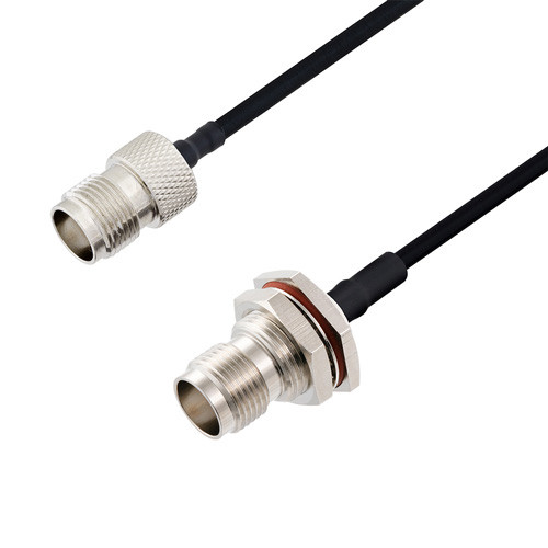 BNC Female Bulkhead to TNC Female Cable Assembly using LC141TBJ Coax, 1 FT