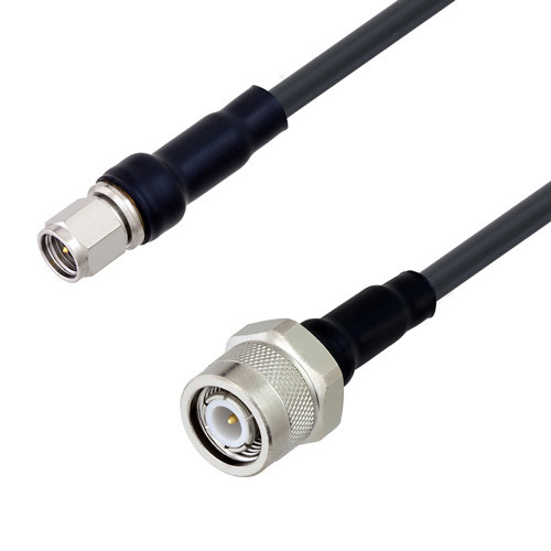 Low Loss SMA Male to TNC Male Cable Assembly using LMR-200-FR Coax, 3 FT with Times Microwave Components