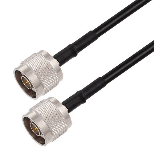N Male to N Male Cable Assembly using RG58 Coax, 1 FT