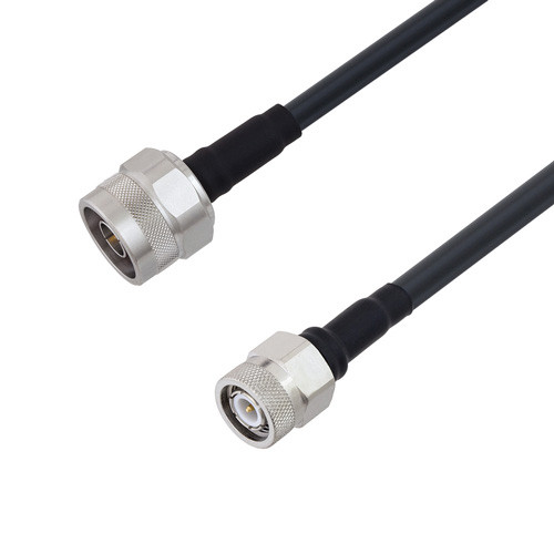 Low Loss N Male to TNC Male Cable Assembly using LMR-240 Coax, 1 FT with Times Microwave Components