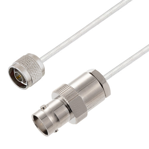 BNC Female to N Male Cable Assembly using LC141TB Coax, 3 FT