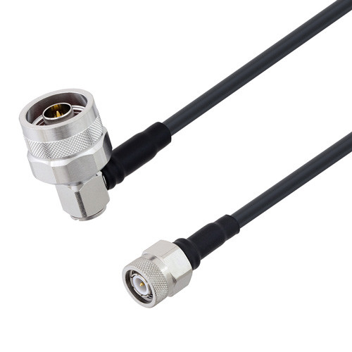 Low Loss N Male Right Angle to TNC Male Cable Assembly using LMR-195 Coax, 2 FT with Times Microwave Components