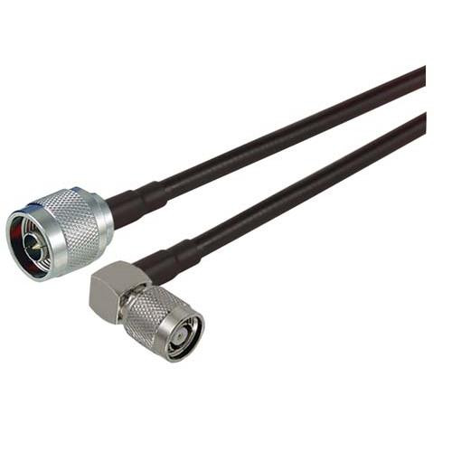 RP-TNC Plug Right Angle to N-Male, Pigtail 2 ft 195-Series