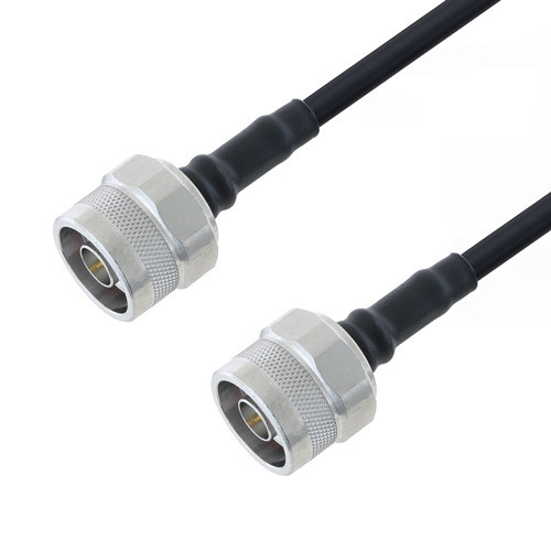 Low Loss N Male to N Male Cable Assembly using LMR-200-FR Coax, 1 FT with Times Microwave Components