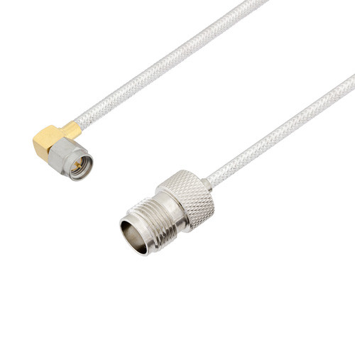 SMA Male Right Angle to TNC Female Cable Assembly using LC141TB Coax, 5 FT