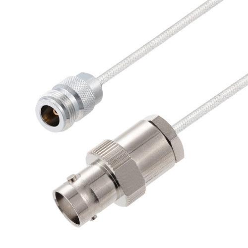 BNC Female to N Female Cable Assembly using LC141TB Coax, 4 FT