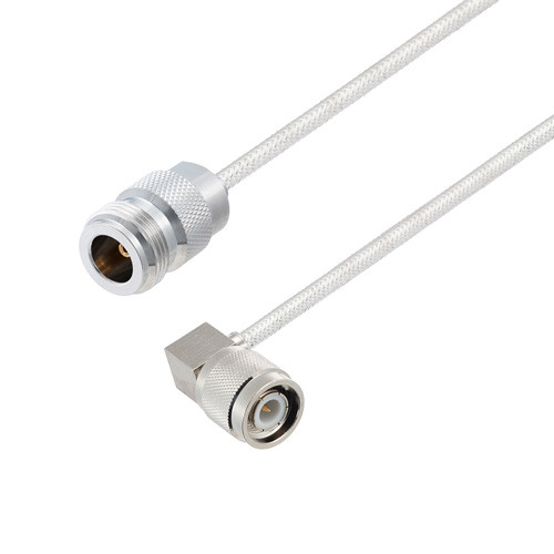 N Female to TNC Male Right Angle Cable Assembly using LC141TB Coax, 4 FT