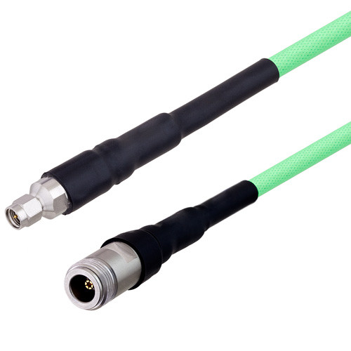 Low Loss SMA Male to N Female Cable Assembly with Heavy Duty Heat Shrink Boot using LL335i Coax, 1 FT