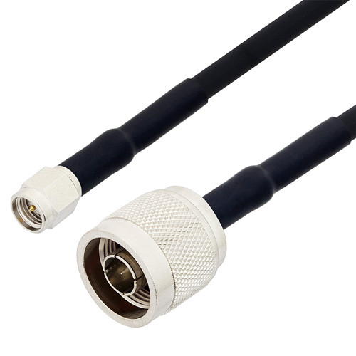 SMA Male to SMA Male Right Angle Cable Assembly using RG223 Coax, 5 FT