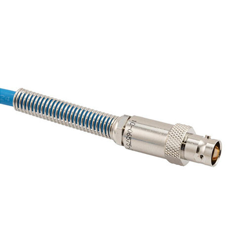 LSZH 1553 TRB 3-Lug Jack to Blunt Cut Genderless Cable Assembly using TWCH-78-2 Coax, 4 FT with Bend Relief