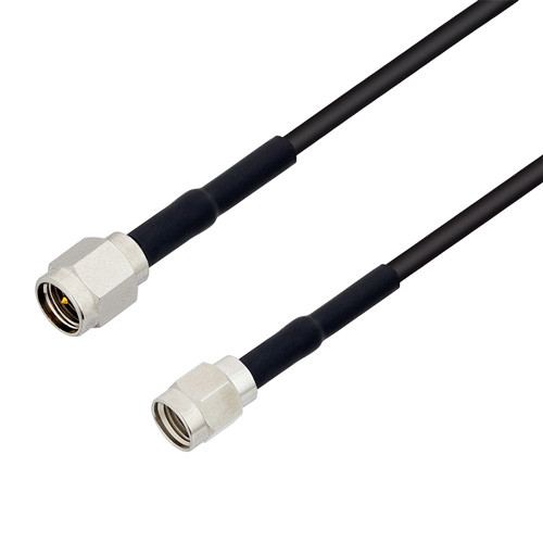 Low Loss SMA Male to Reverse Polarity SMA Male Cable Assembly using 100 Series Coax, 10 FT