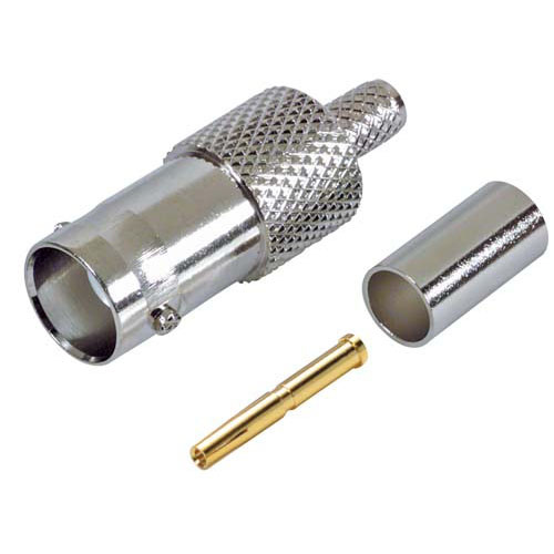 50 Ohm BNC Crimp Jack 3 Pc. for RG58 Cable