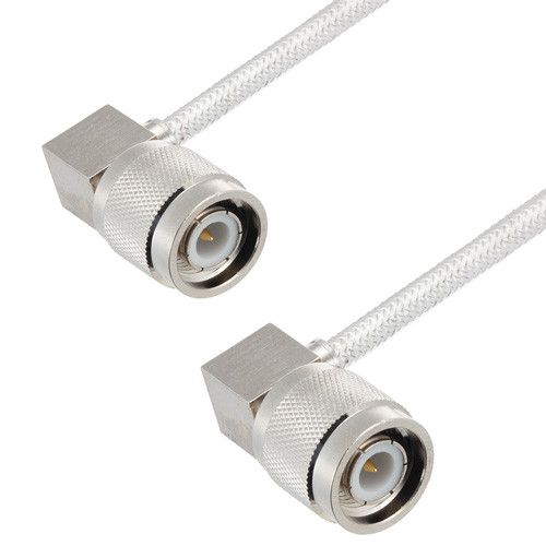 TNC Male Right Angle to TNC Male Right Angle Cable Assembly using LC141TB Coax, 6 FT