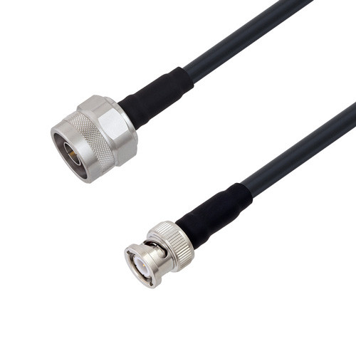 Low Loss N Male to BNC Male Cable Assembly using LMR-240 Coax, 4 FT with Times Microwave Components