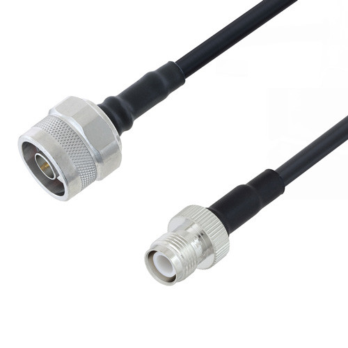 Low Loss N Male to Reverse Polarity TNC Female Cable Assembly using LMR-200 Coax, 6 FT with Times Microwave Components