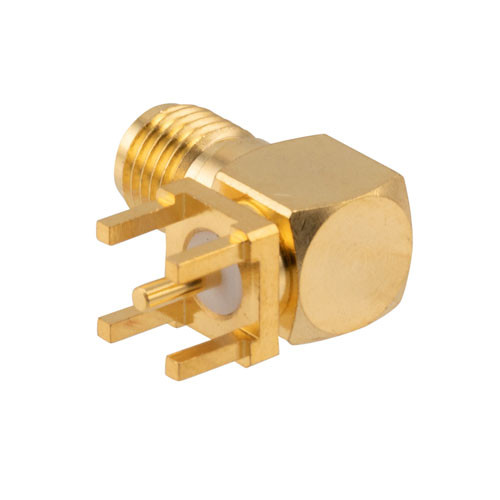 RF PCB Connector, SMA Female right angle