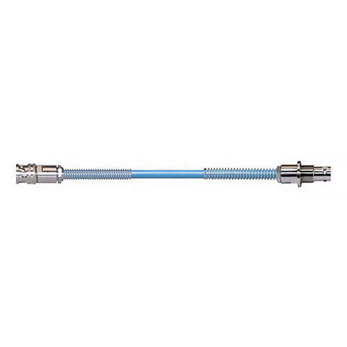 1553 TRB 3-Slot Plug to TRB 3-Lug Jack Bulkhead Non-Isolated Cable Assembly using 30-02001-LC Coax, 4 FT with Bend Relief