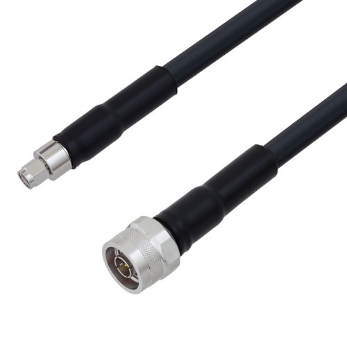 Low Loss SMA Male to N Male Cable Assembly using LMR-400-DB Coax, 1.5 FT with Times Microwave Components
