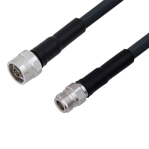 Low Loss N Male to N Female Cable Assembly using LMR-400-DB Coax, 1 FT with Times Microwave Components