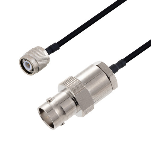 BNC Female to TNC Male Cable Assembly using LC141TBJ Coax, 6 FT