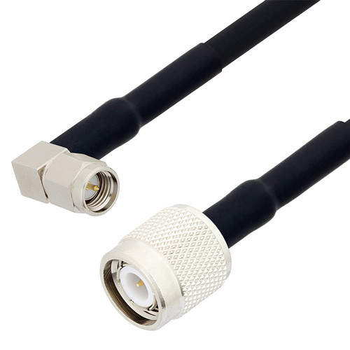 SMA Male Right Angle to TNC Male Cable Assembly using RG223 Coax, 6 FT