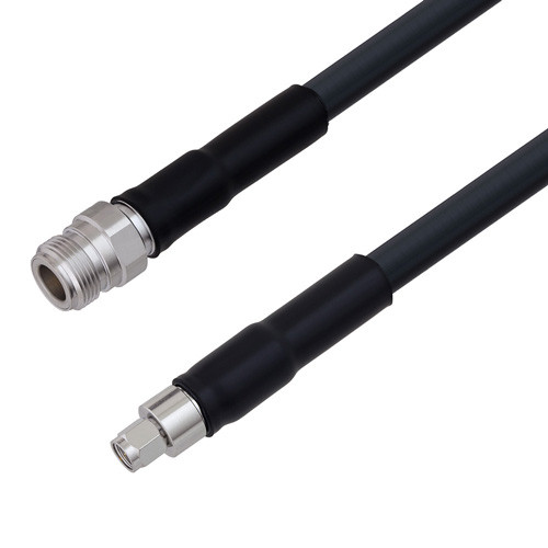 Low Loss N Female to SMA Male Cable Assembly using LMR-400-DB Coax, 2 FT with Times Microwave Components
