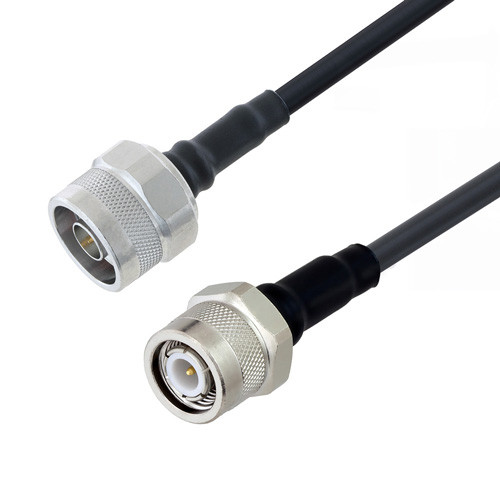 Low Loss N Male to TNC Male Cable Assembly using LMR-200-FR Coax, 6 FT with Times Microwave Components