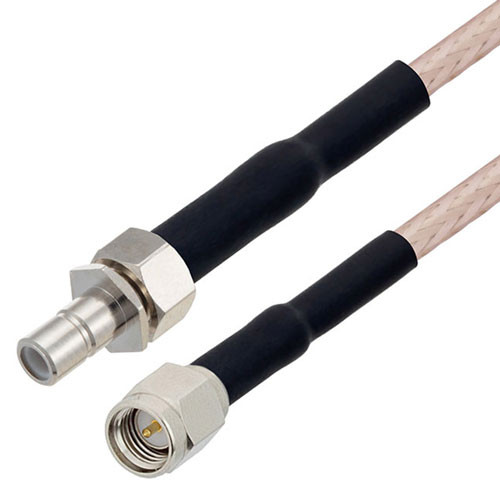 SMA Male to SMB Jack Cable Assembly using RG316-DS Coax, 1 FT with Double HeatShrink