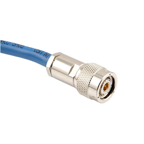 Lead Free 1553 TRT Threaded Plug to Blunt Cut Genderless Cable Assembly using 30-02001-LC Coax, 5 FT