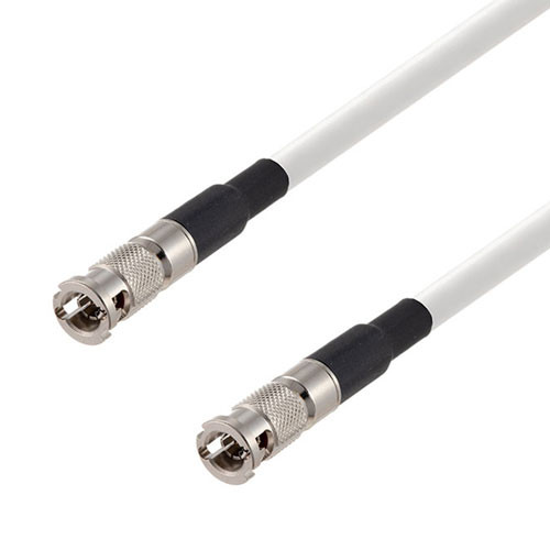 75 Ohm 6G SDI HD-BNC Male to HD-BNC Male Cable Assembly using 1855A-WH Coax, 10 FT