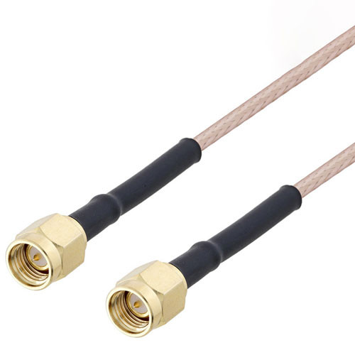 SMA Male to SMA Male Cable Assembly using RG316 Coax, 2 FT with HeatShrink