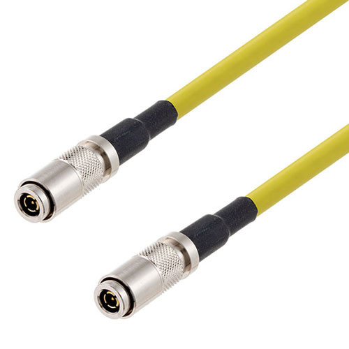 75 Ohm 12G SDI 1.0/2.3 Male to 1.0/2.3 Male Cable Assembly using 4855R-YW Coax, 10 FT
