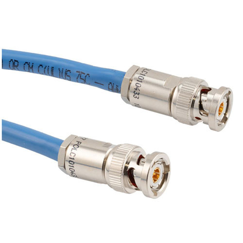 1553 TRB 3-Slot Plug to TRB 3-Slot Plug Cable Assembly using 30-02001-LC Coax, 1 FT , LF Solder
