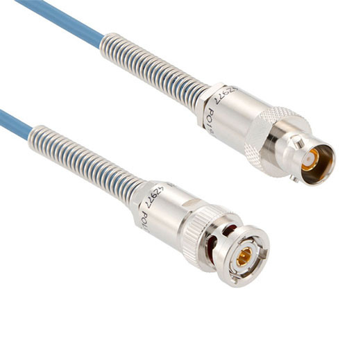 1553 TRB 3-Slot Plug to TRB 3-Lug Jack Cable Assembly using 30-02003-LC Coax, 2 FT with Bend Relief , LF Solder