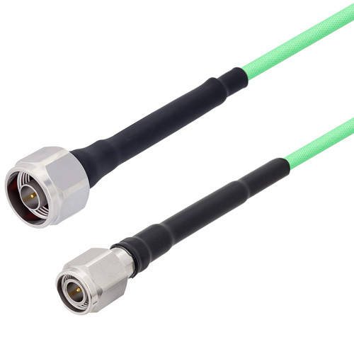 Low Loss N Male to TNC Male Cable Assembly with Heavy Duty Heat Shrink Boot using LL142 Coax, 5 FT