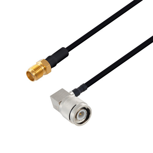 SMA Female to TNC Male Right Angle Cable Assembly using LC141TBJ Coax, 10 FT
