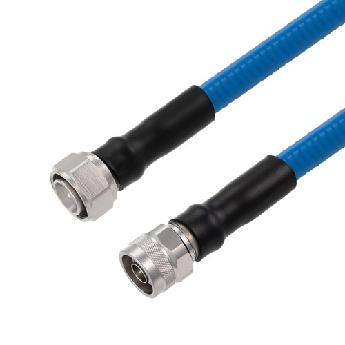 Plenum 4.3-10 Male to N Male Low PIM Cable Using SPP-500-LLPL Coax Using Times Microwave Parts 3 Foot