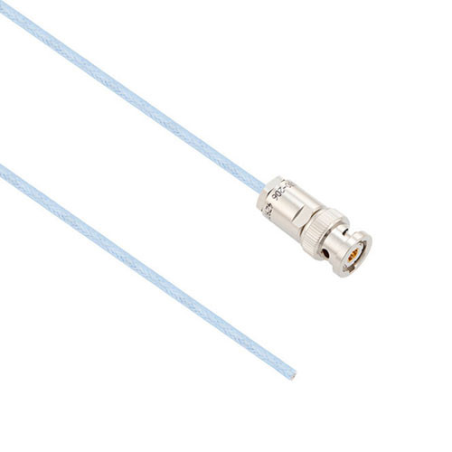 Lead Free 1553 TRB 2-Slot Plug to Blunt Cut Genderless Cable Assembly using M17/176-00002 Coax, 1 FT