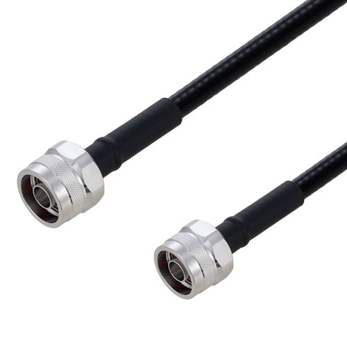 Fire Rated N Male to N Male Low PIM Cable Using SPF-250 Coax Using Times Microwave Parts 4 Feet