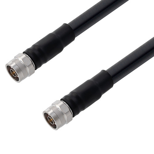 Low Loss N Male to N Male Cable Assembly using LMR-600 Coax, 1 FT with Times Microwave Components
