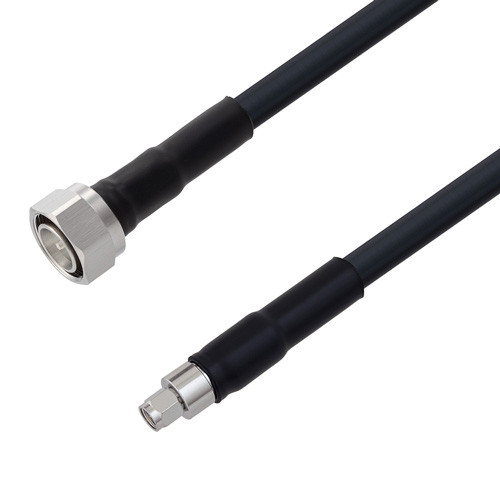 Low Loss 4.3-10 Male to SMA Male Cable Assembly using LMR-400-DB Coax, 4 FT with Times Microwave Components