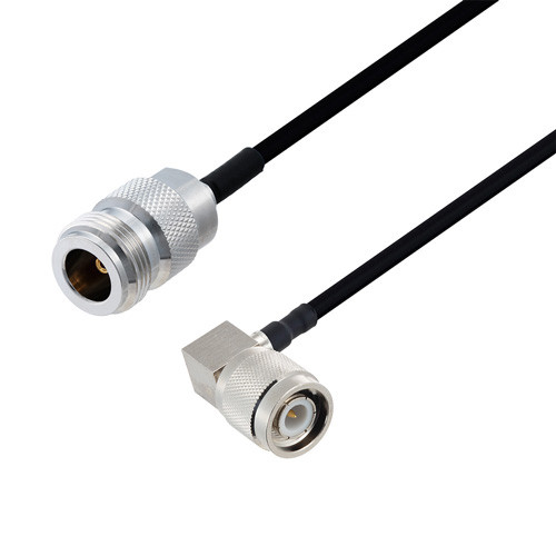 N Female to TNC Male Right Angle Cable Assembly using LC141TBJ Coax, 10 FT