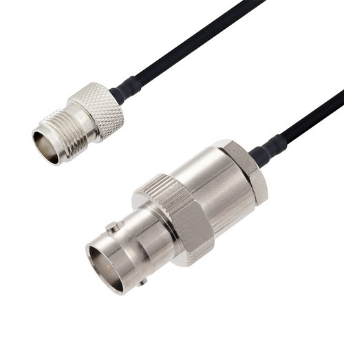 BNC Female to TNC Female Cable Assembly using LC141TBJ Coax, 10 FT