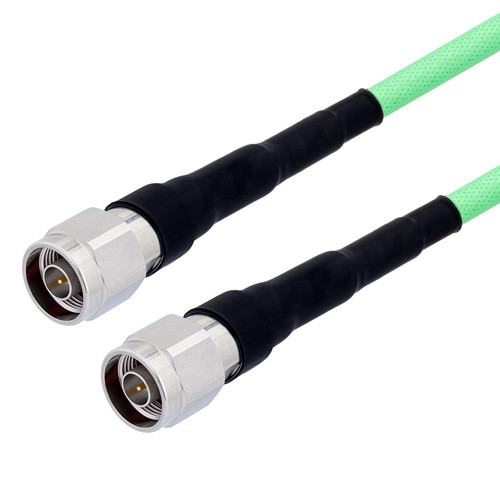 Low Loss N Male to N Male Cable Assembly with Heavy Duty Heat Shrink Boot using LL335i Coax, 2 FT