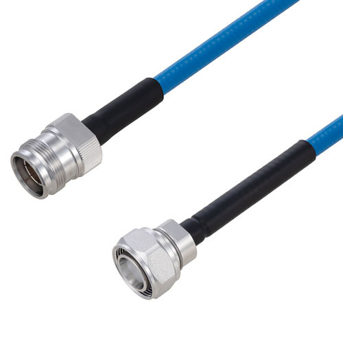 Plenum 4.3-10 Male to 4.3-10 Female Low PIM Cable Using SPP-250-LLPL Coax Using Times Microwave Parts 1 Meter