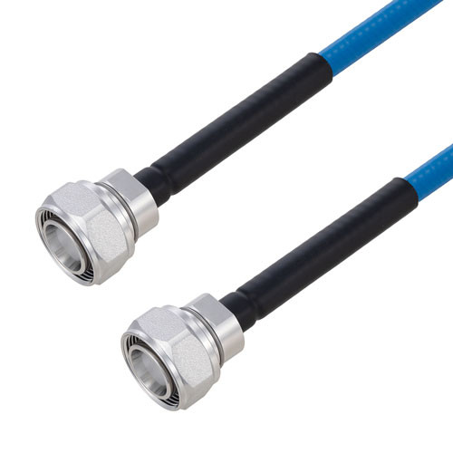 Plenum 4.3-10 Male to 4.3-10 Male Low PIM Cable Using SPP-250-LLPL Coax Using Times Microwave Parts 1 Meter